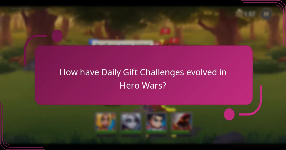 How have Daily Gift Challenges evolved in Hero Wars?