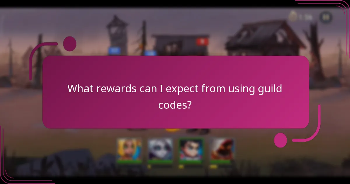 What rewards can I expect from using guild codes?